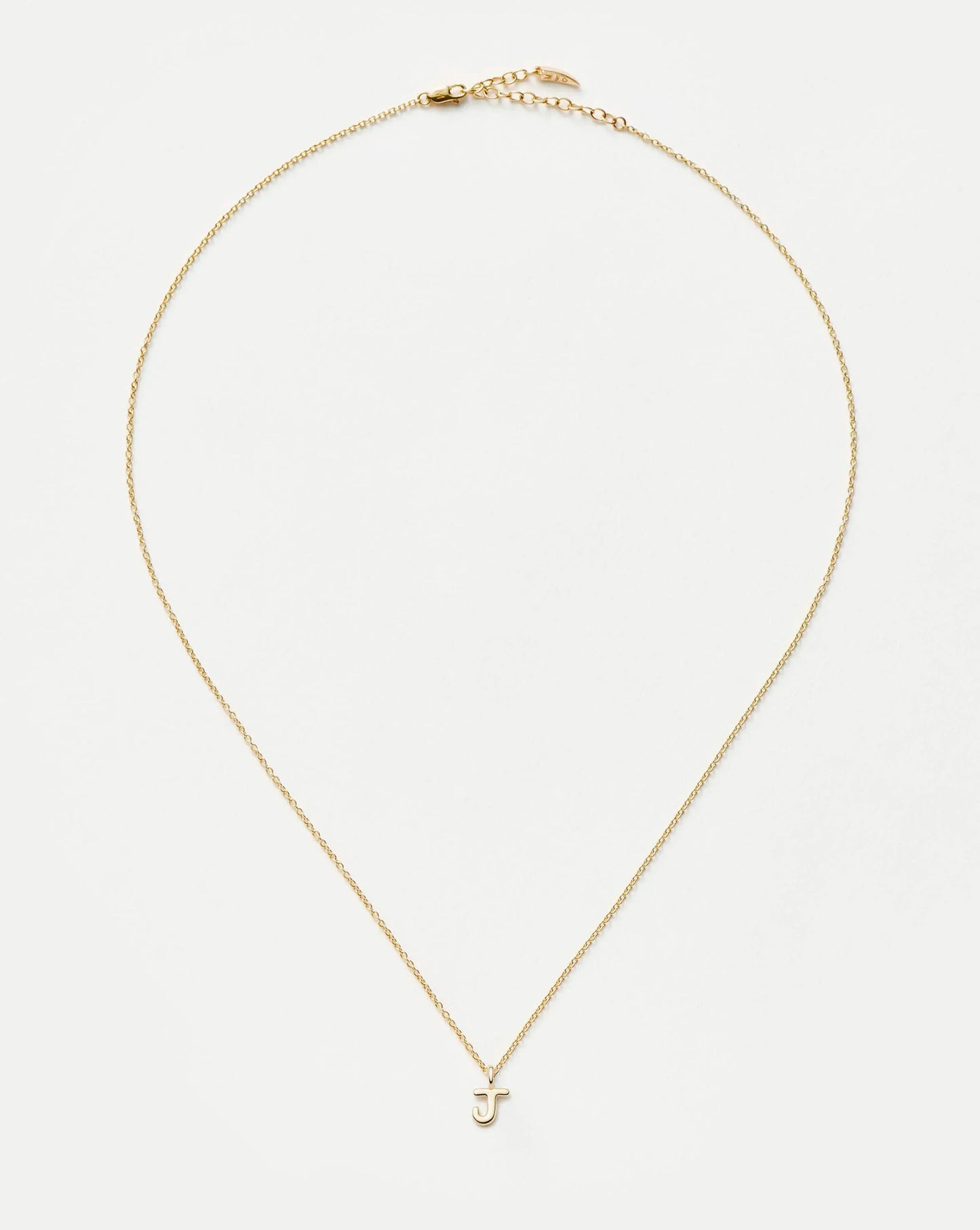 Fine Initial Mini Pendant Necklace - J | 14k Solid Gold Necklaces Missoma 