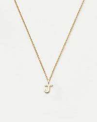Fine Initial Mini Pendant Necklace - J | 14k Solid Gold Necklaces Missoma 