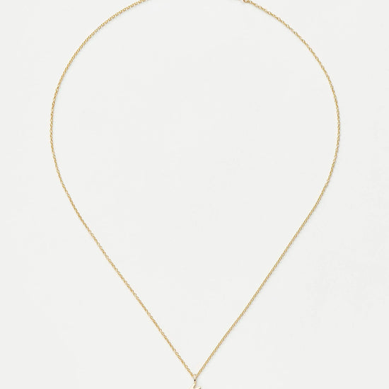 Fine Initial Mini Pendant Necklace - K | 14k Solid Gold Necklaces Missoma 
