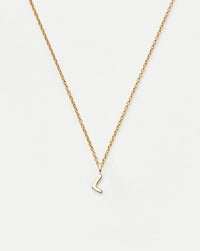 Fine Initial Mini Pendant Necklace - L | 14k Solid Gold Necklaces Missoma 