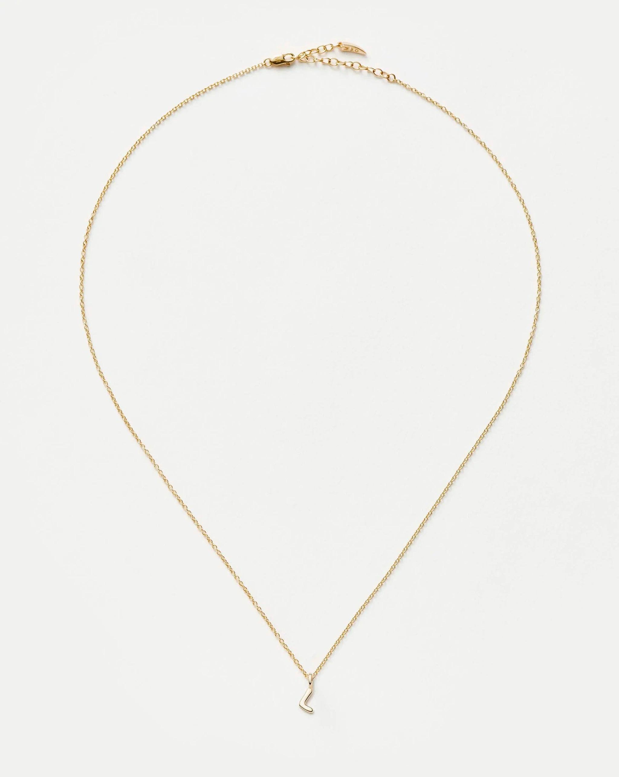 Fine Initial Mini Pendant Necklace - L | 14k Solid Gold Necklaces Missoma 