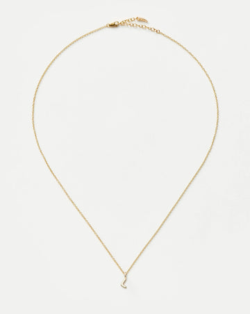 Fine Initial Mini Pendant Necklace - L | 14k Solid Gold Necklaces Missoma 
