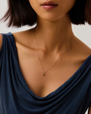 Fine Initial Mini Pendant Necklace - M | 14k Solid Gold Necklaces Missoma 