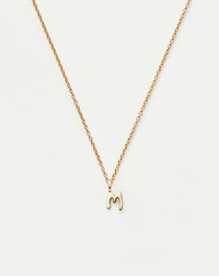 Fine Initial Mini Pendant Necklace - M | 14k Solid Gold Necklaces Missoma 