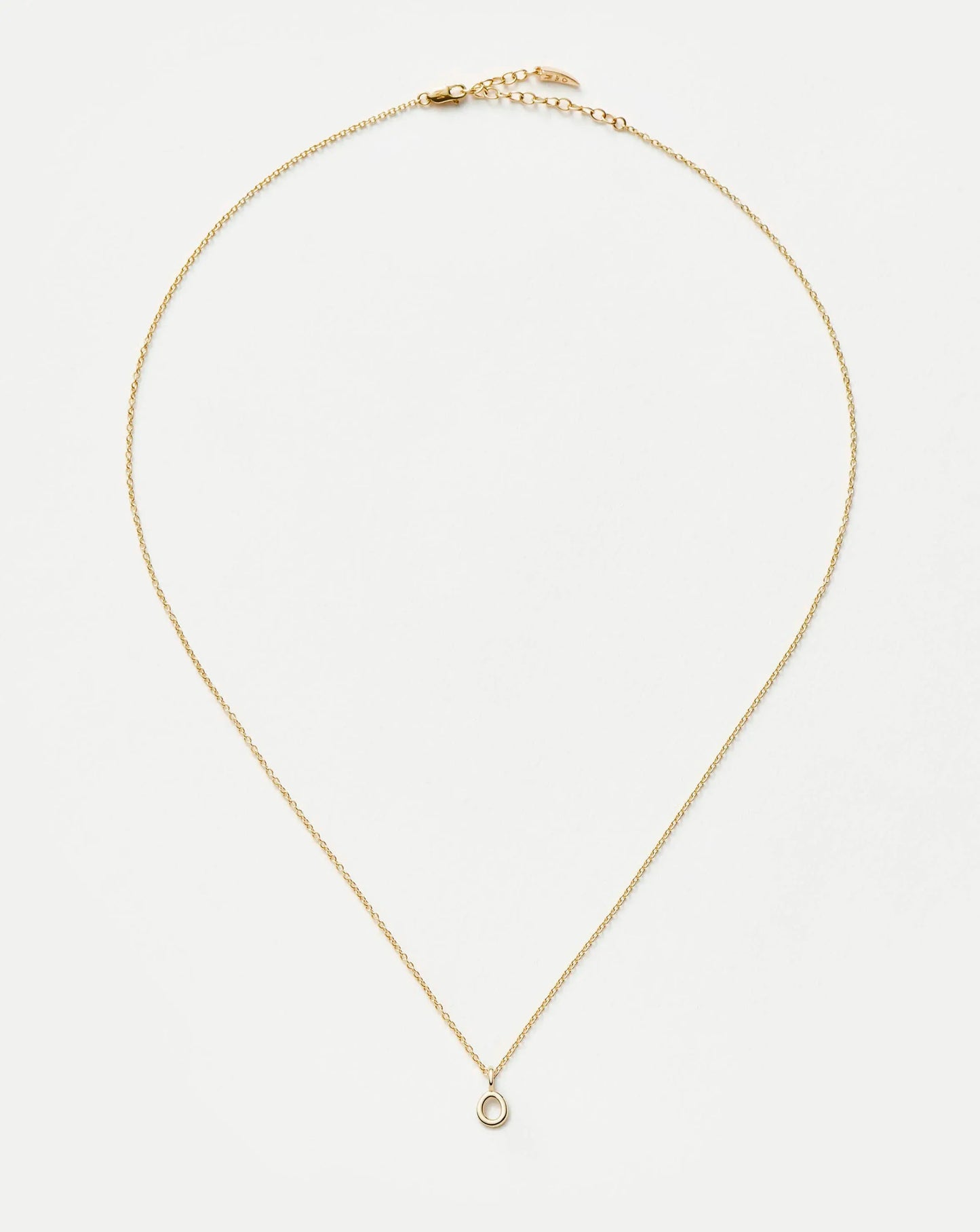 Fine Initial Mini Pendant Necklace - O | 14k Solid Gold Necklaces Missoma 
