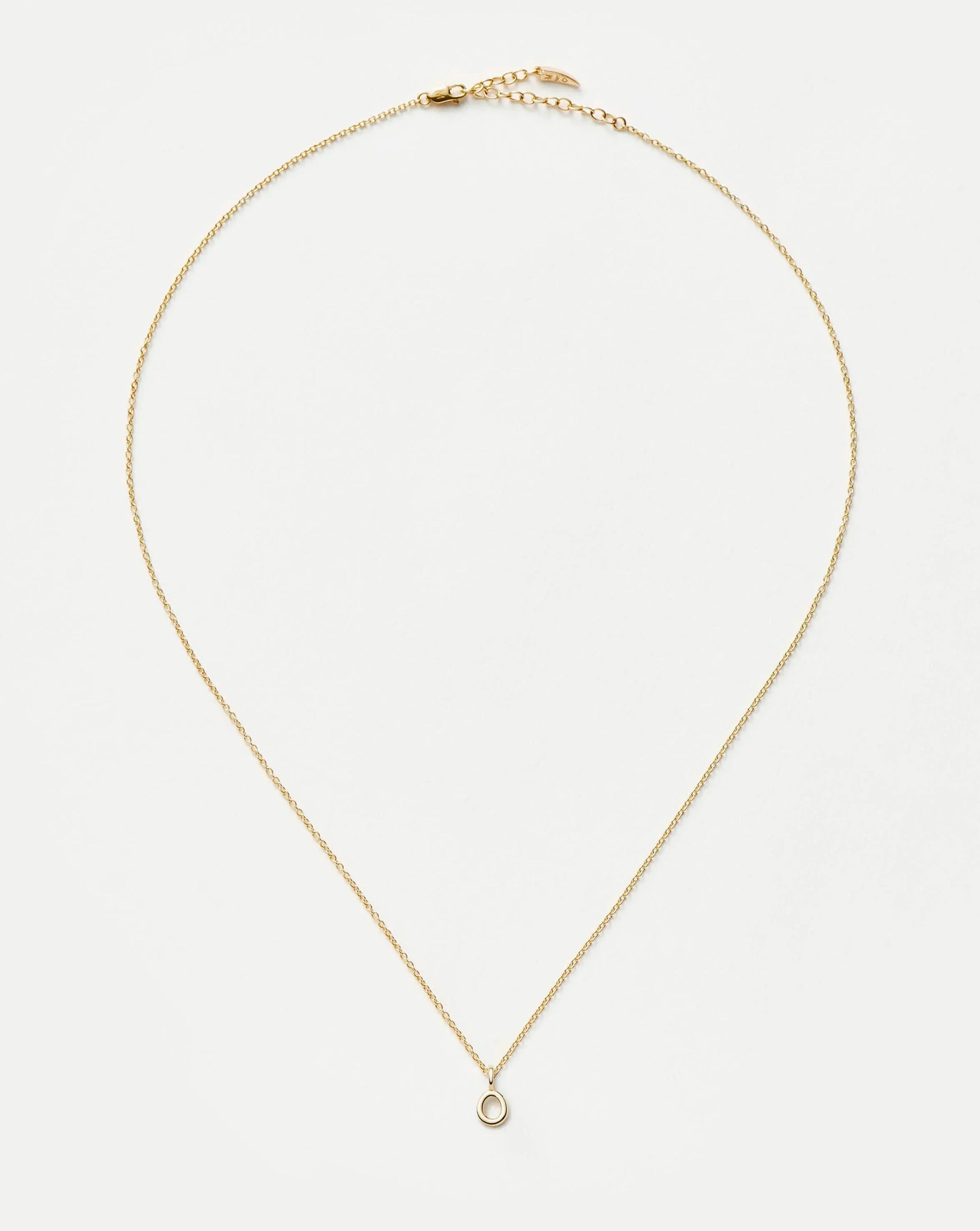 Fine Initial Mini Pendant Necklace - O | 14k Solid Gold Necklaces Missoma 