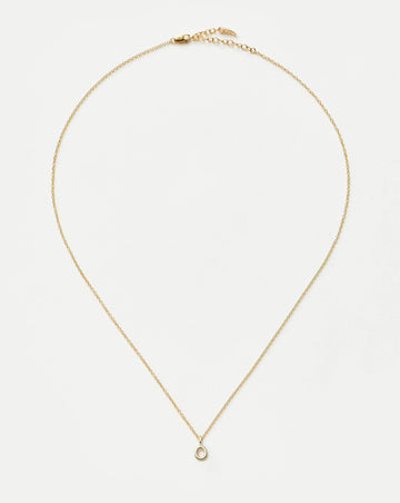Fine Initial Mini Pendant Necklace - O | 14k Solid Gold Necklaces Missoma 