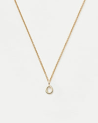 Fine Initial Mini Pendant Necklace - O | 14k Solid Gold Necklaces Missoma 