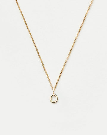 Fine Initial Mini Pendant Necklace - O | 14k Solid Gold Necklaces Missoma 