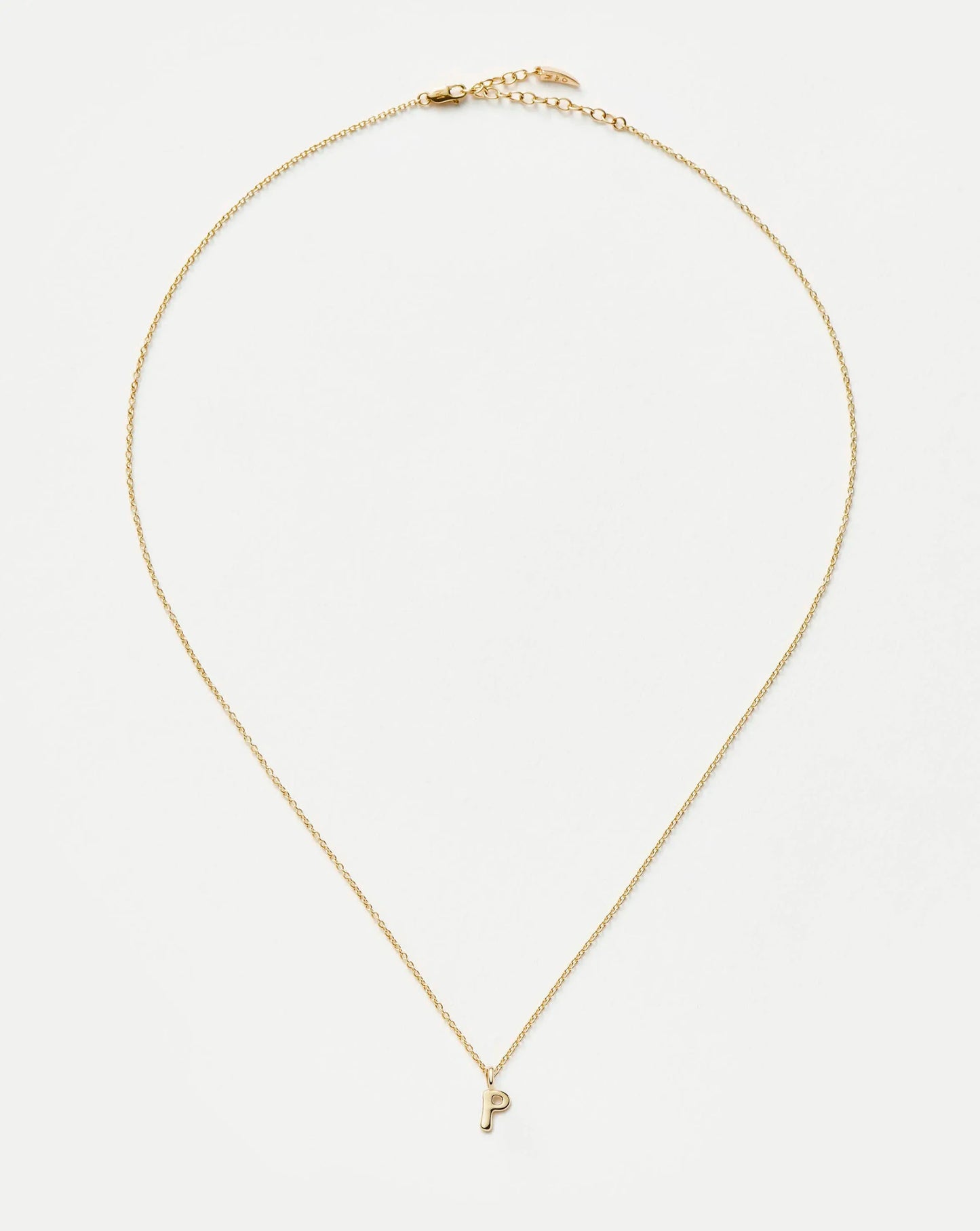 Fine Initial Mini Pendant Necklace - P | 14k Solid Gold Necklaces Missoma 