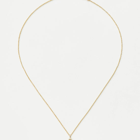 Fine Initial Mini Pendant Necklace - Q | 14k Solid Gold Necklaces Missoma 