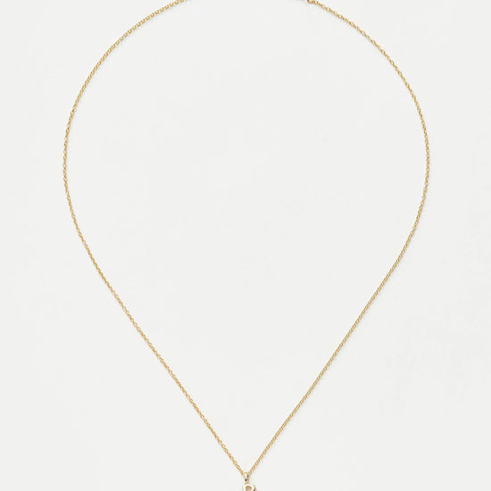 Fine Initial Mini Pendant Necklace - R | 14k Solid Gold Necklaces Missoma 
