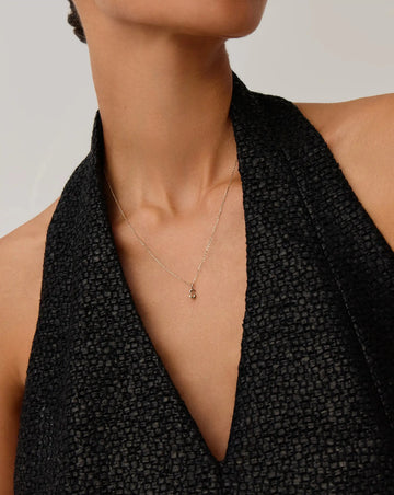 Fine Initial Mini Pendant Necklace - S | 14k Solid Gold Necklaces Missoma 