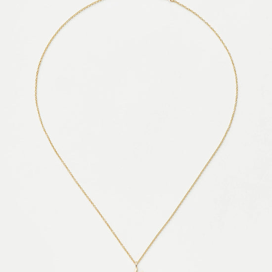 Fine Initial Mini Pendant Necklace - W | 14k Solid Gold Necklaces Missoma 