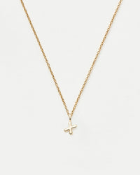 Fine Initial Mini Pendant Necklace - X | 14k Solid Gold Necklaces Missoma 