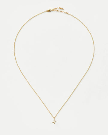 Fine Initial Mini Pendant Necklace - X | 14k Solid Gold Necklaces Missoma 