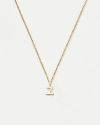 Fine Initial Mini Pendant Necklace - Z | 14k Solid Gold Necklaces Missoma 
