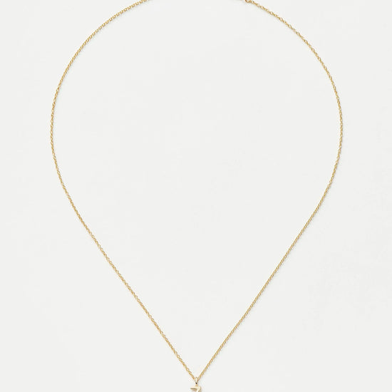 Fine Initial Mini Pendant Necklace - Z | 14k Solid Gold Necklaces Missoma 