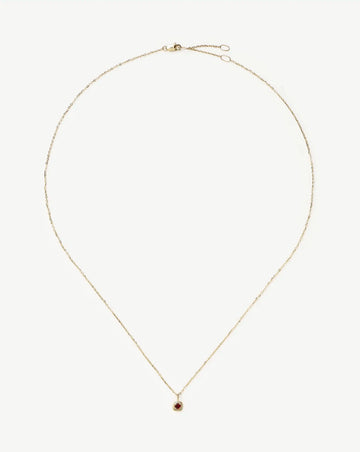 Fine January Birthstone Pendant Necklace | 14k Solid Gold/Garnet Necklace Missoma 