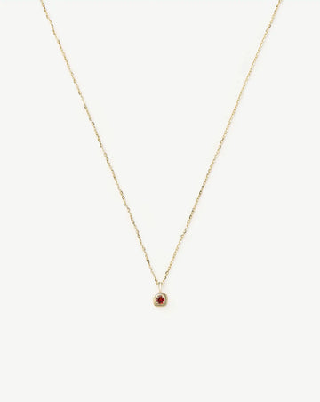 Fine January Birthstone Pendant Necklace | 14k Solid Gold/Garnet Necklace Missoma 