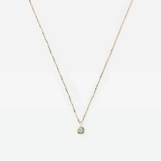 Fine June Birthstone Pendant Necklace | 14k Solid Gold/Rainbow Moonstone Necklace Missoma 