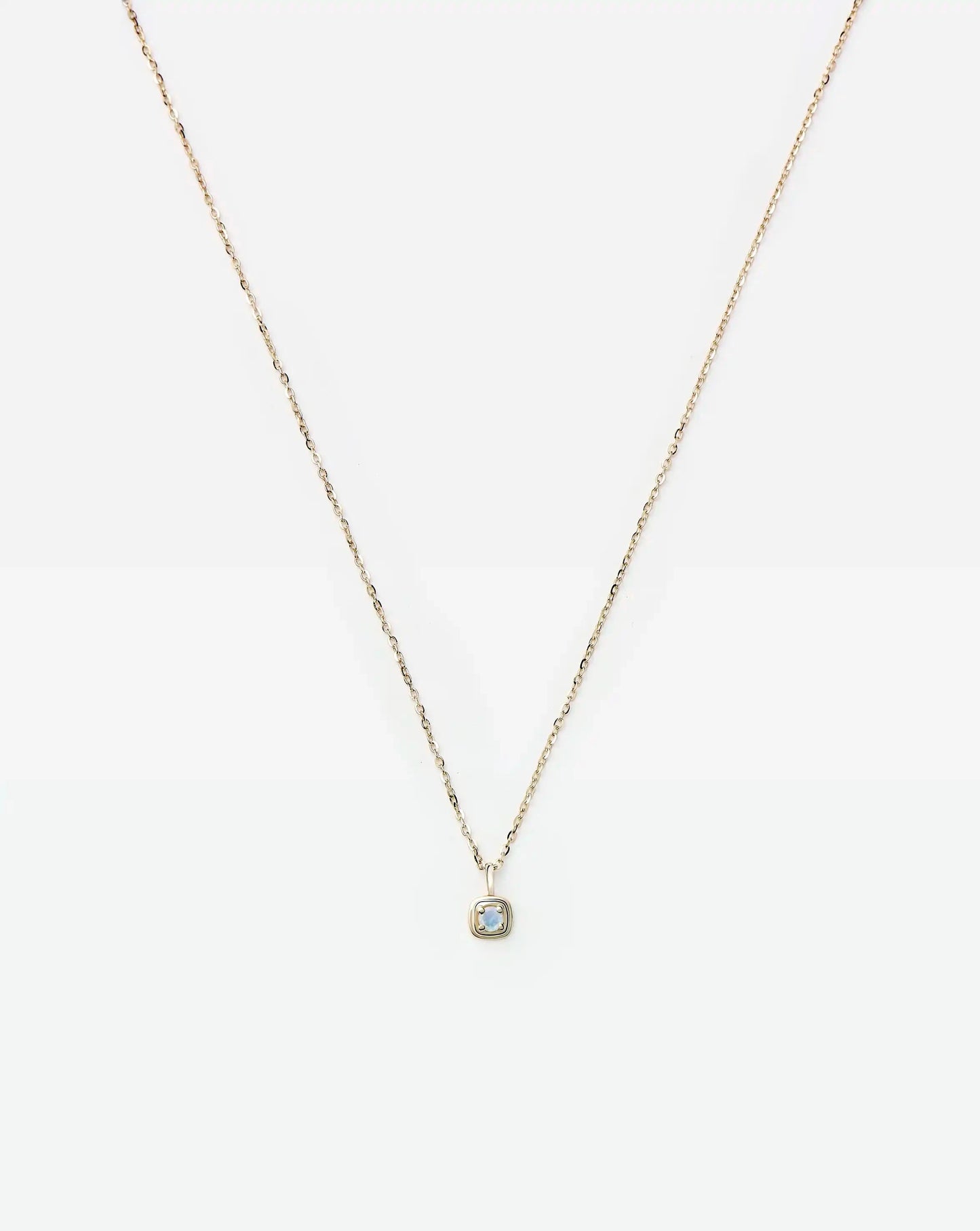 Fine June Birthstone Pendant Necklace | 14k Solid Gold/Rainbow Moonstone Necklace Missoma 