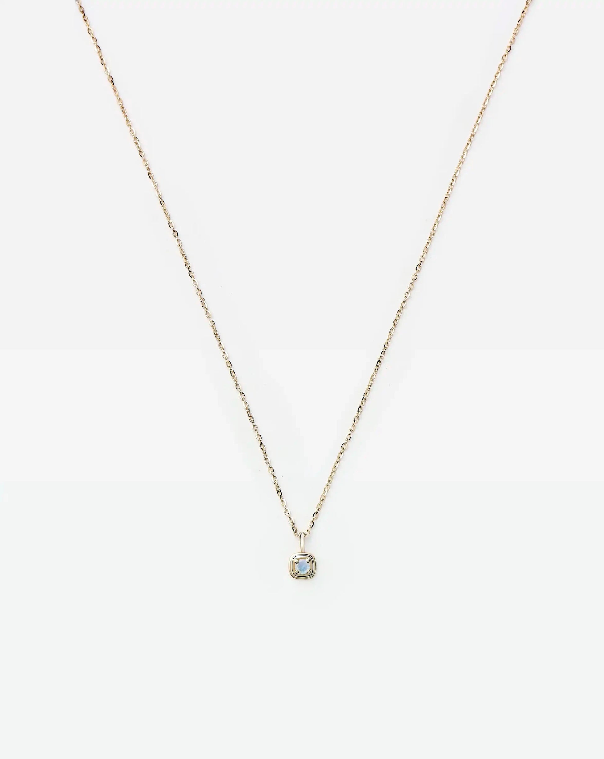 Fine June Birthstone Pendant Necklace | 14k Solid Gold/Rainbow Moonstone Necklace Missoma 