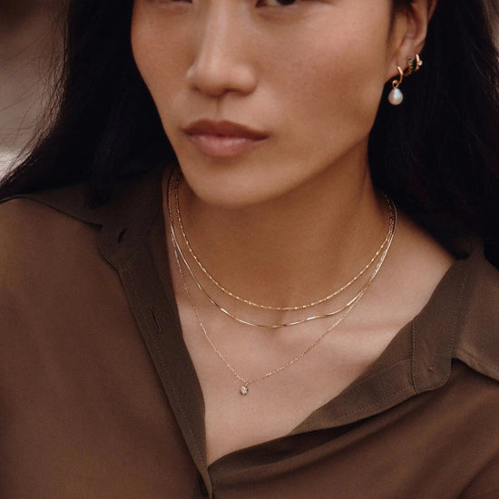 Fine June Birthstone Pendant Necklace | 14k Solid Gold/Rainbow Moonstone Necklace Missoma 