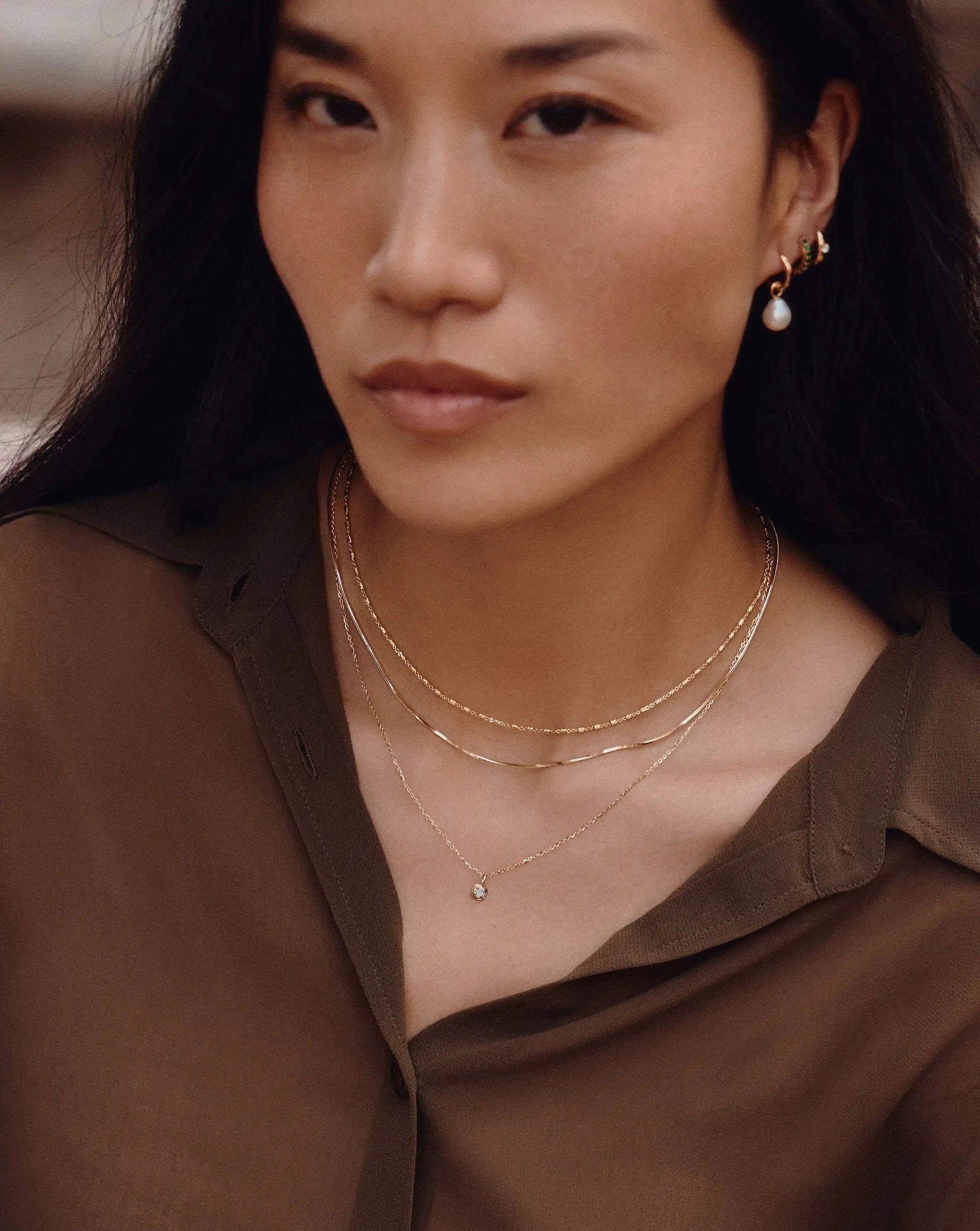 Fine June Birthstone Pendant Necklace | 14k Solid Gold/Rainbow Moonstone Necklace Missoma 