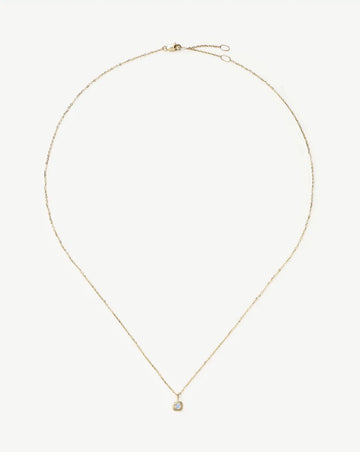 Fine June Birthstone Pendant Necklace | 14k Solid Gold/Rainbow Moonstone Necklace Missoma 