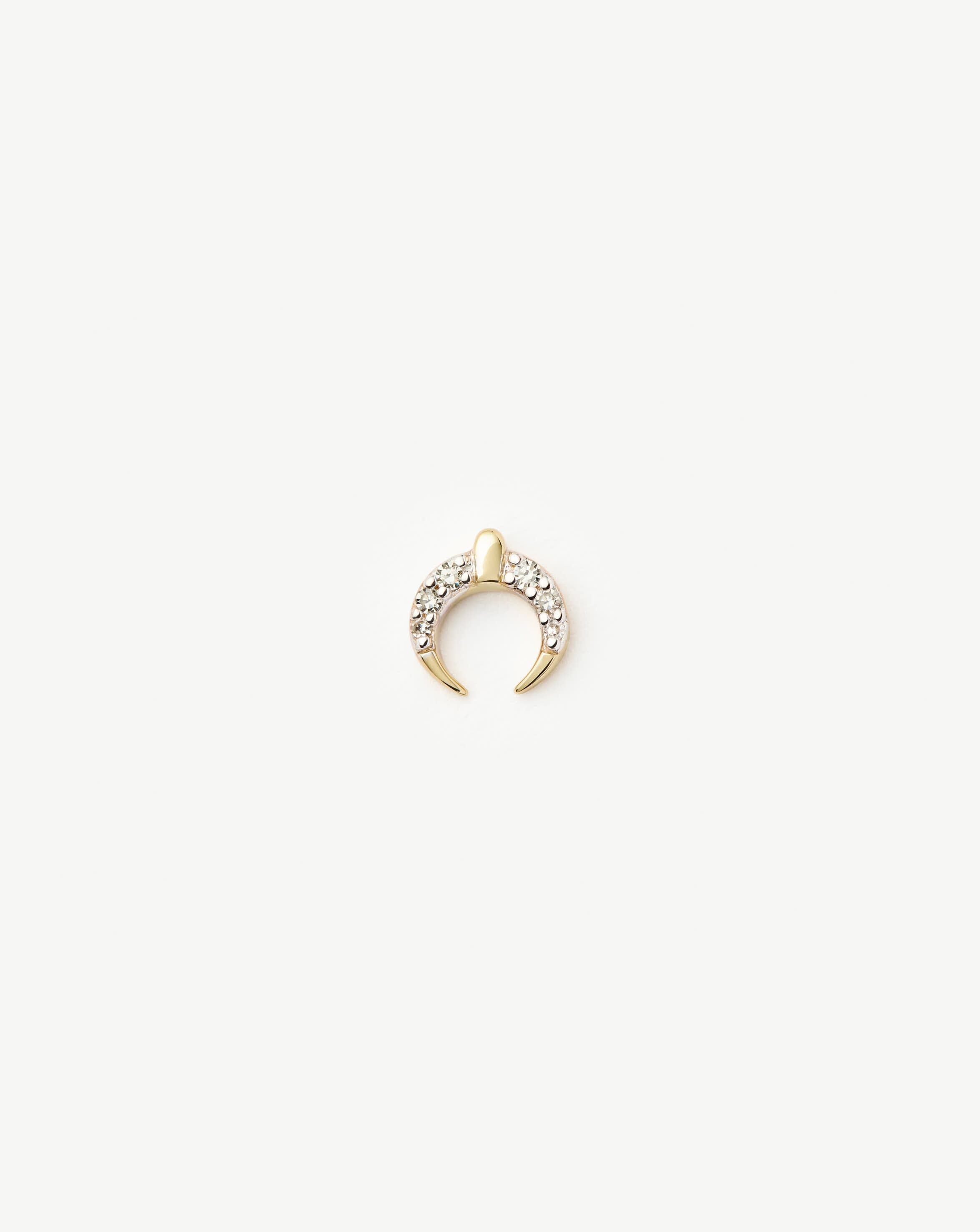 Fine Lucy Williams Horn Single Stud Earring | 14k Solid Gold/Diamond Earrings Missoma 
