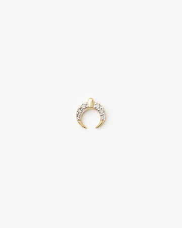 Fine Lucy Williams Horn Single Stud Earring | 14k Solid Gold/Diamond Earrings Missoma 