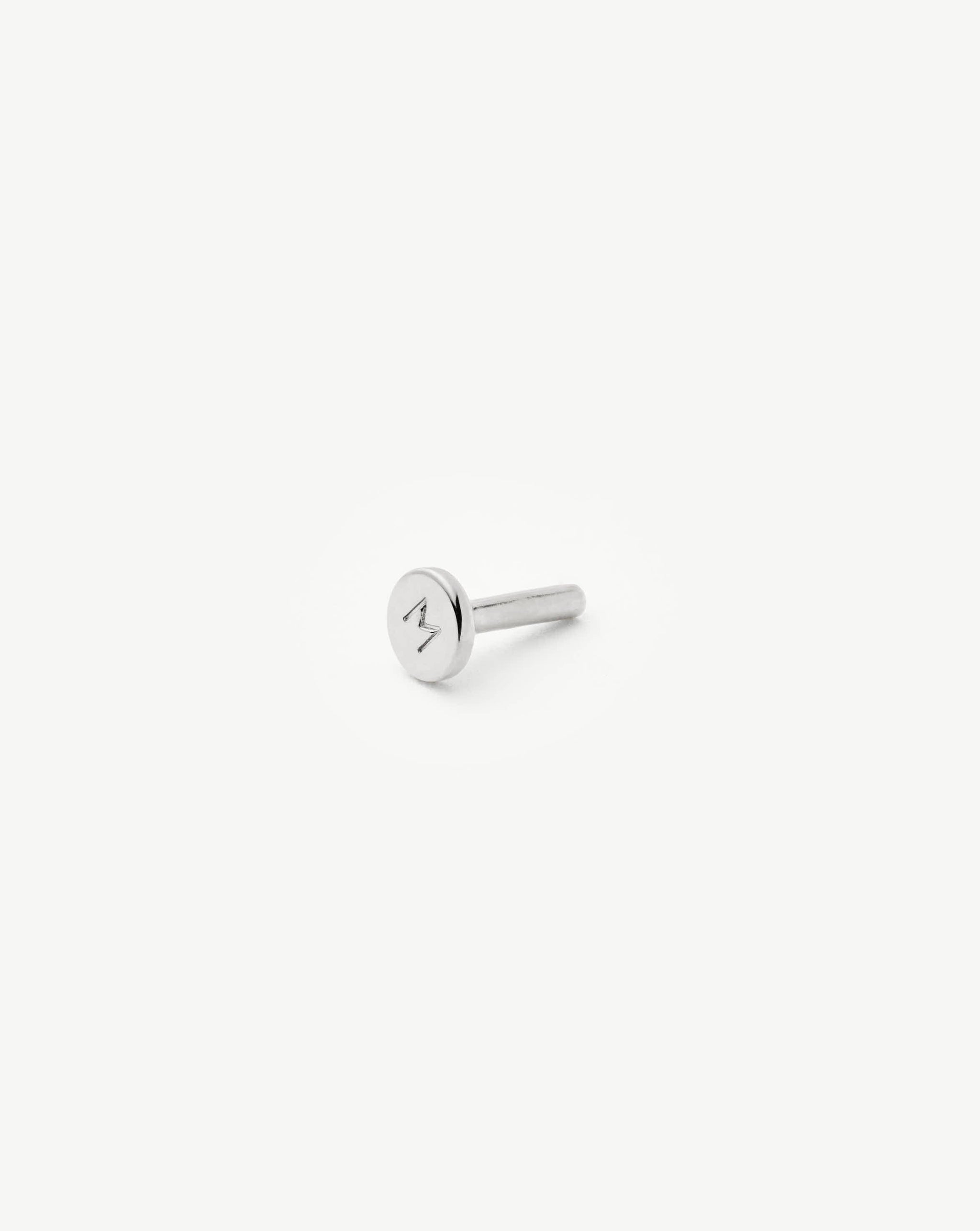 Fine Moon Piercing Stud Earring | 14k White Gold Earrings Missoma 