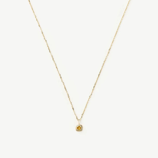 Fine November Birthstone Pendant Necklace | 14k Solid Gold/Citrine Necklace Missoma 
