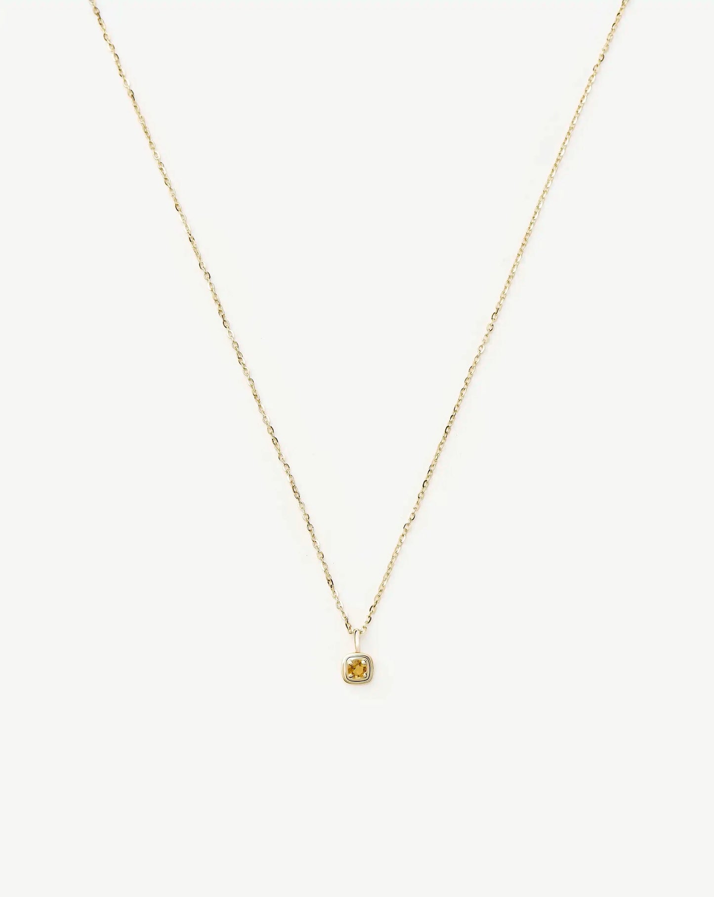 Fine November Birthstone Pendant Necklace | 14k Solid Gold/Citrine Necklace Missoma 