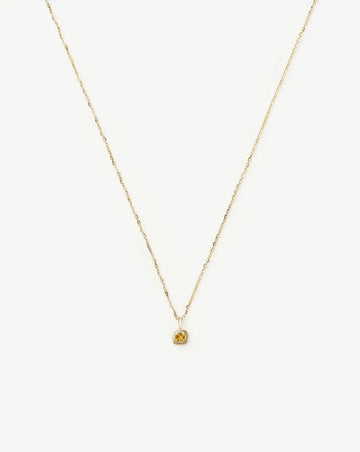Fine November Birthstone Pendant Necklace | 14k Solid Gold/Citrine Necklace Missoma 