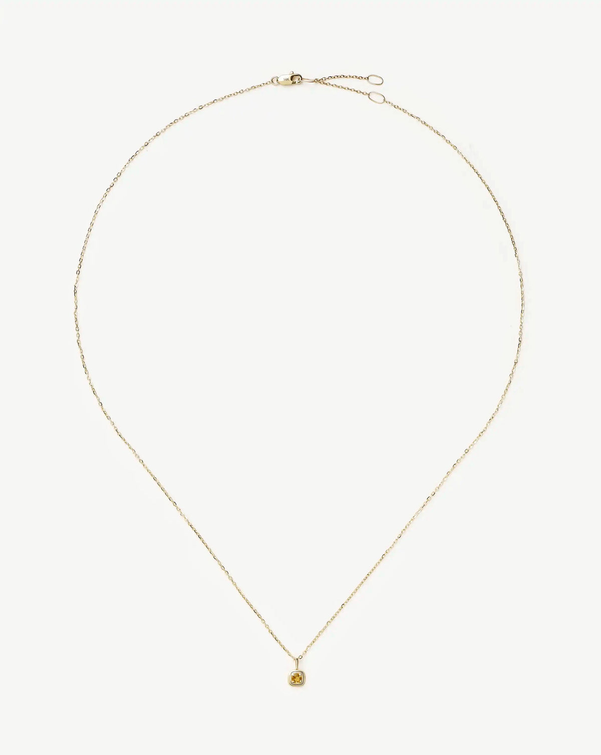 Fine November Birthstone Pendant Necklace | 14k Solid Gold/Citrine Necklace Missoma 