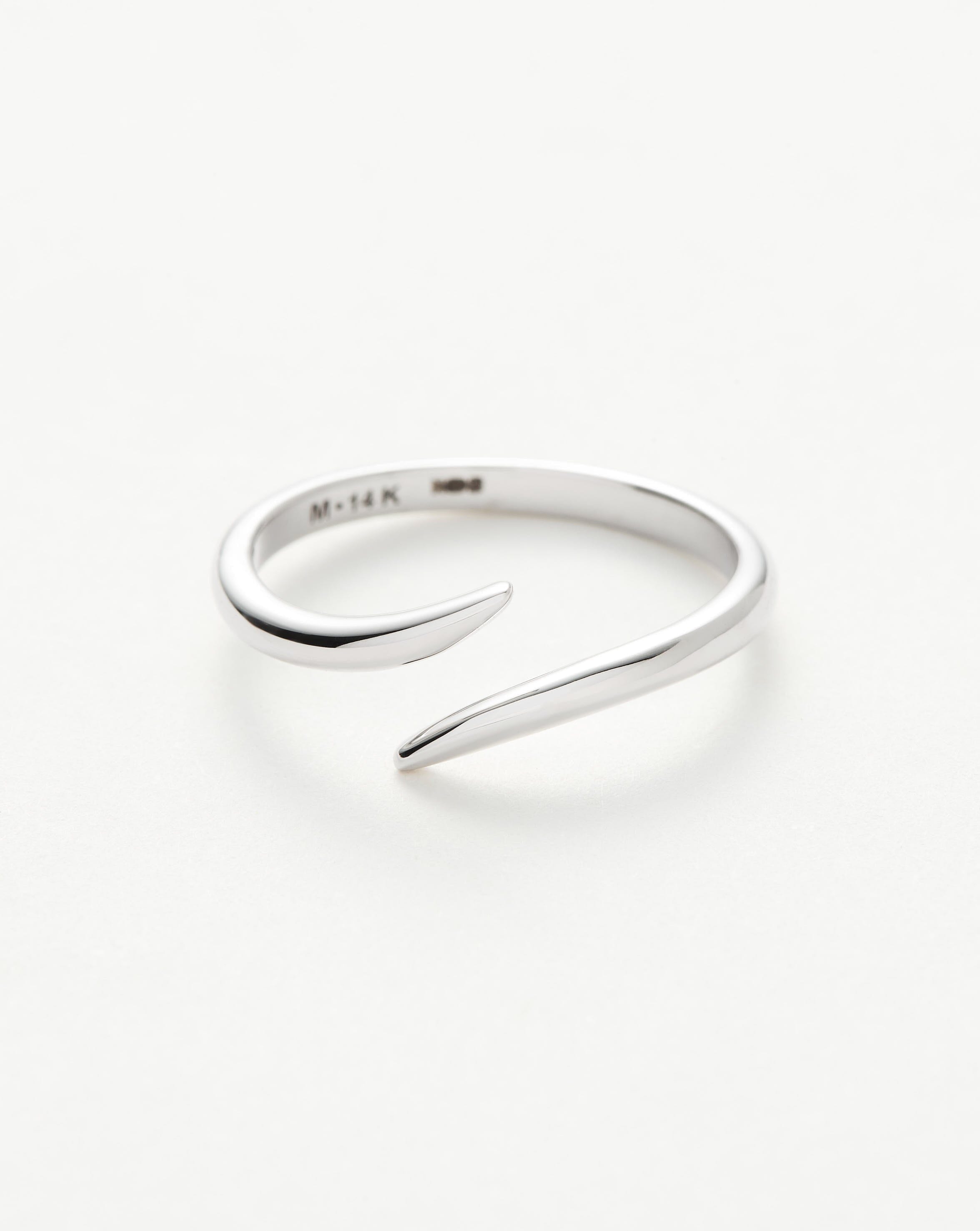 Fine Open Claw Ring | 14ct White Gold Rings Missoma 