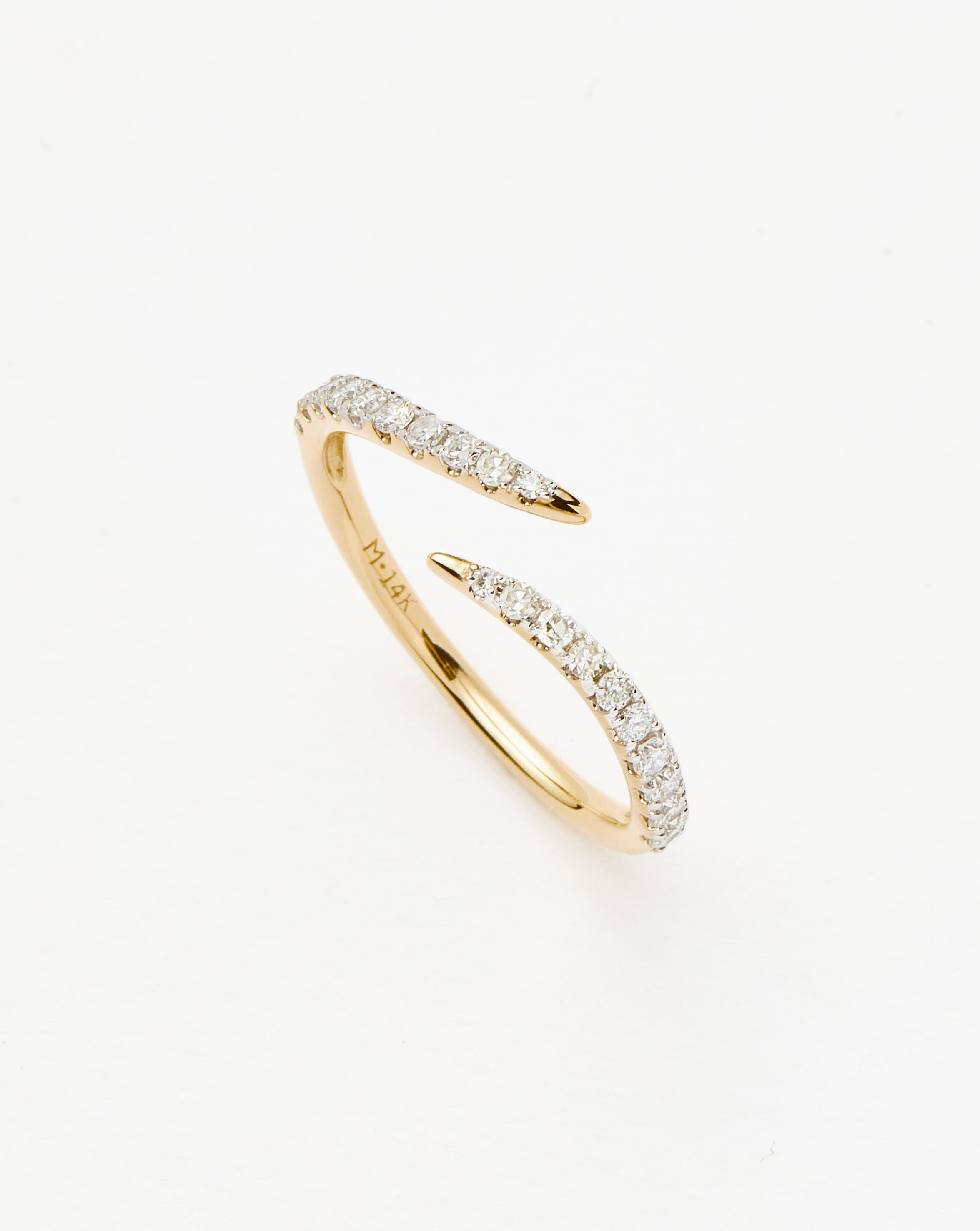 Fine Open Claw Ring | 14k Solid Gold/Diamond Rings Missoma 