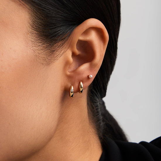 Fine Pearl Stud Earrings | 14k Solid Gold/Pearl Earrings Missoma 