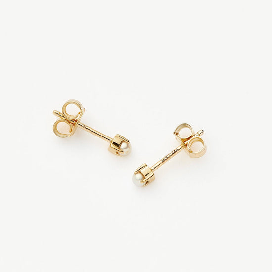 Fine Pearl Stud Earrings | 14k Solid Gold/Pearl Earrings Missoma 