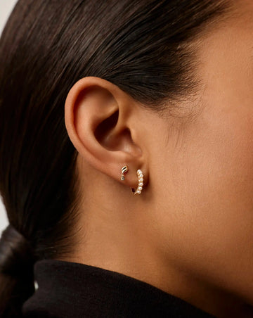 Fine Savi Single Stud Earring | 14k Solid Gold/Diamond Earrings Missoma 
