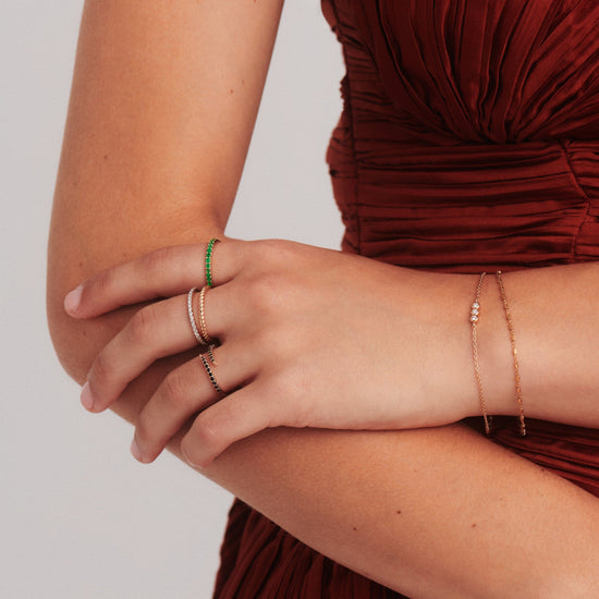 Fine Slim Eternity Ring | 14k Solid Gold/Diamond Rings Missoma 