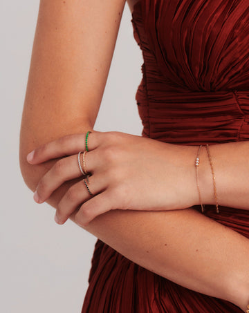 Fine Slim Eternity Ring | 14k Solid Gold/Diamond Rings Missoma 