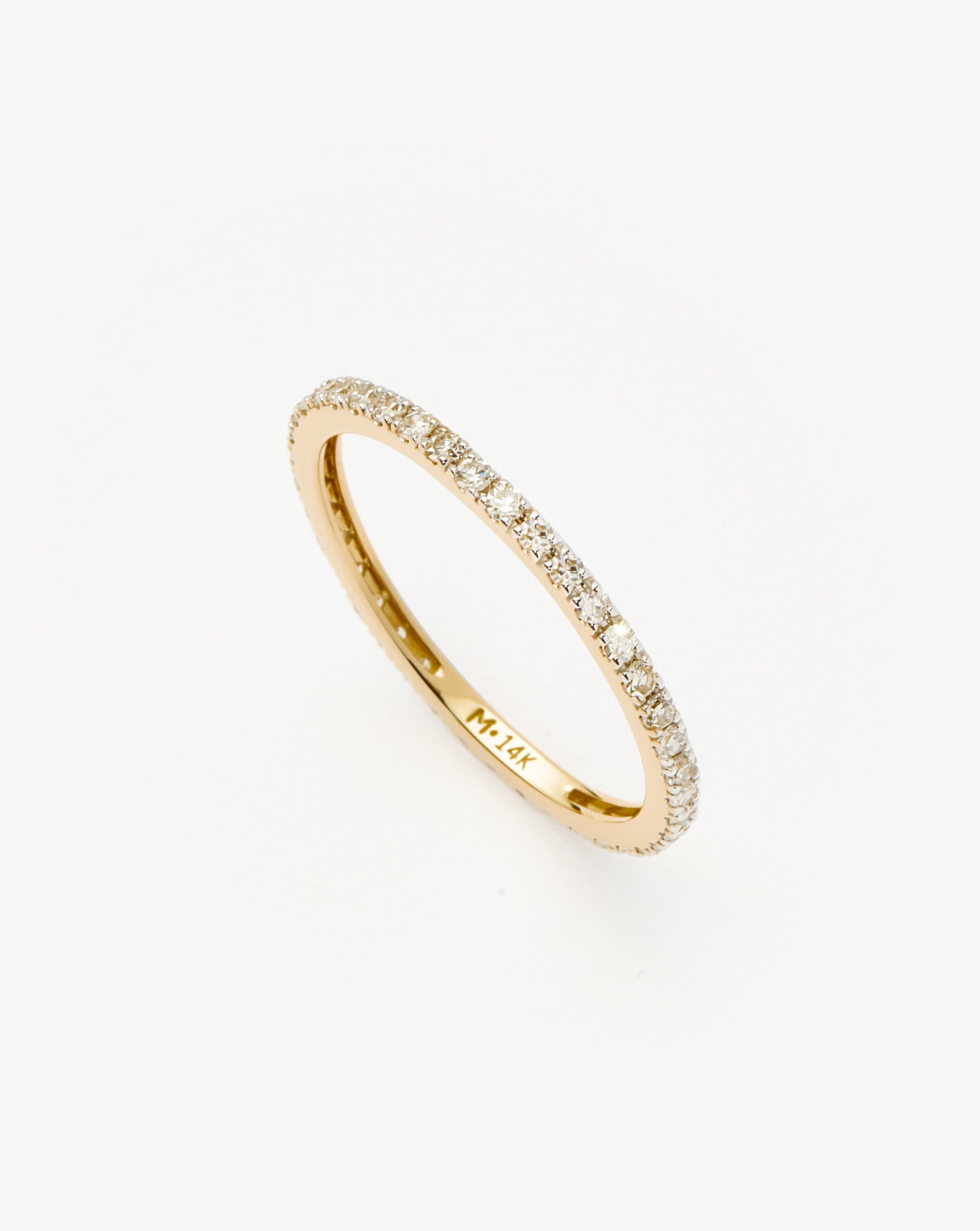 Fine Slim Eternity Ring | 14k Solid Gold/Diamond Rings Missoma 