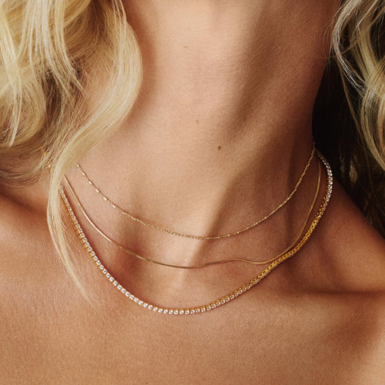 Fine Square Snake Chain Necklace Necklaces Missoma 