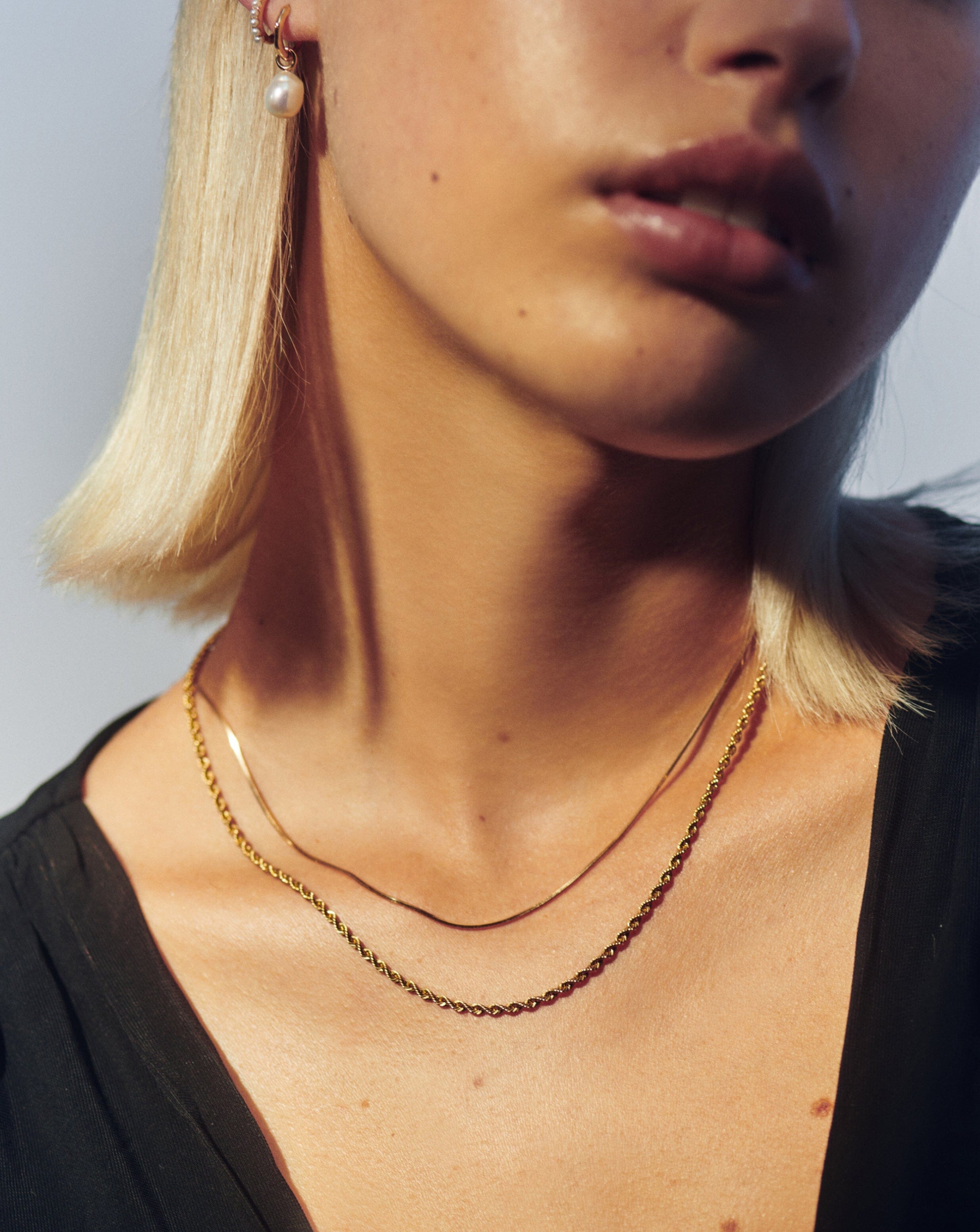 Fine Square Snake Chain Necklace Necklaces Missoma 