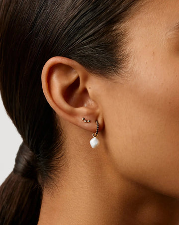 Fine Trio Piercing Stud Earring | 14k Yellow Gold Earrings Missoma 