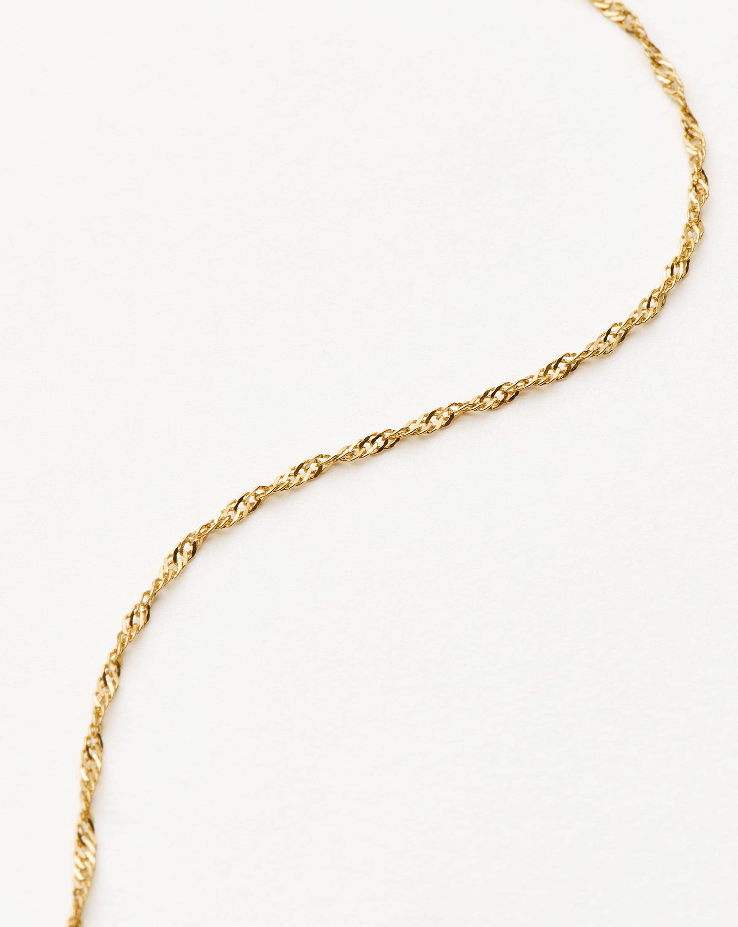 Fine Twisted Chain Bracelet | 14k Solid Gold Bracelets Missoma 