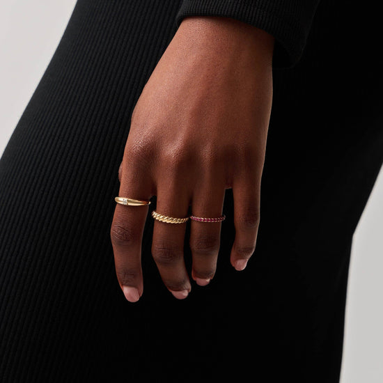 Fine Twisted Classic Ring | 14k Solid Gold Rings Missoma 